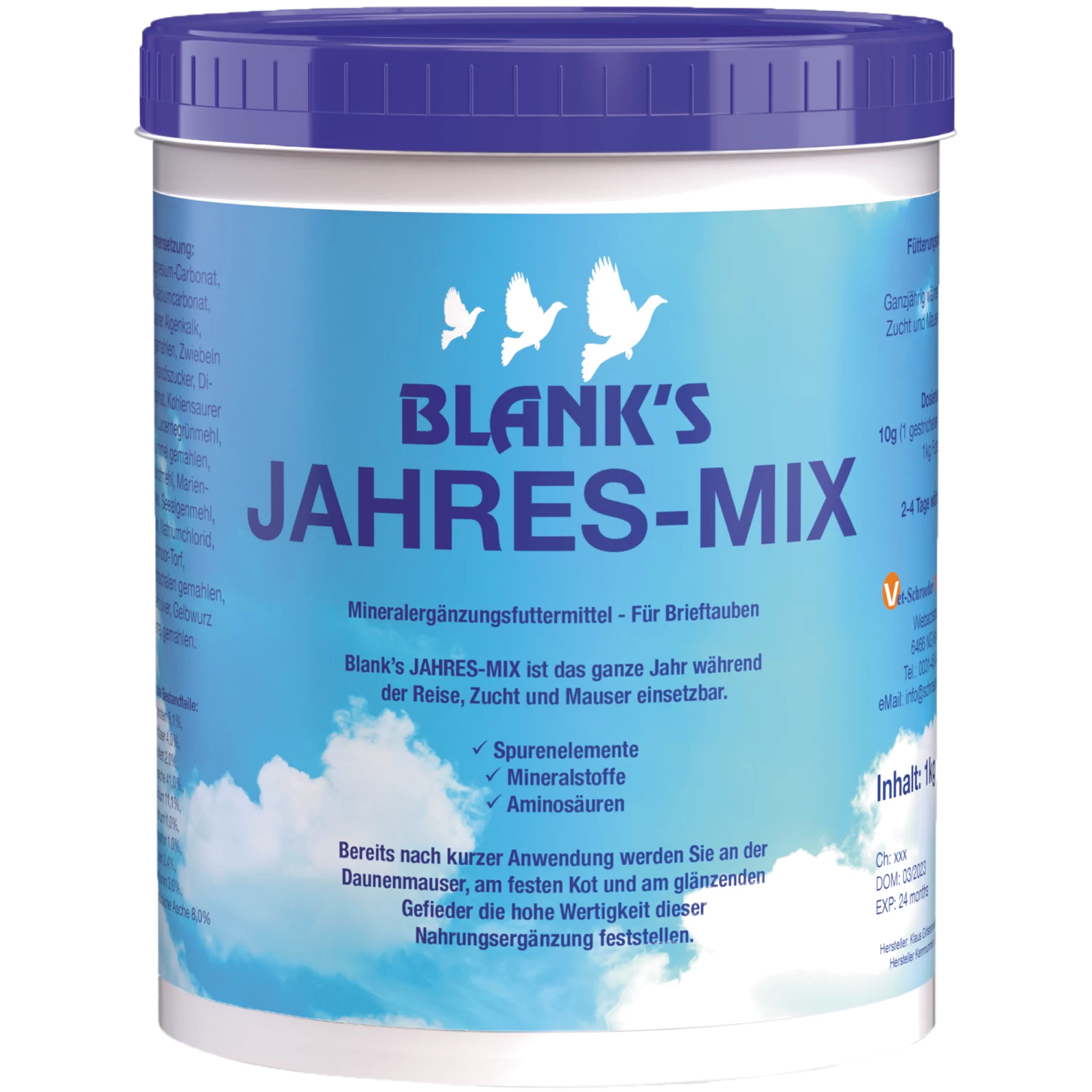 VET Schroeder + Tollisan Blank's Jahres- Mix 1000g 3 VET Schroeder + Tollisan Blank's Jahres- Mix 1000g